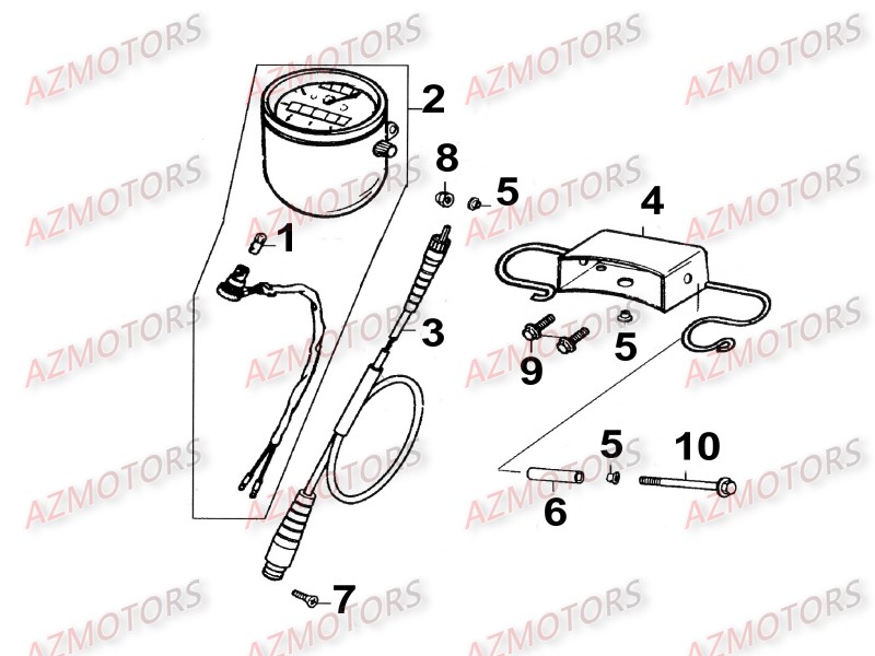 Compteur KYMCO Pièces_Moto_Kymco_ZING 125II_DARKSIDE_4T