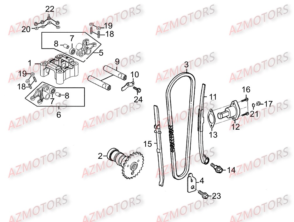 Distribution KYMCO Pièces_Moto_Kymco_ZING 125II_DARKSIDE_4T