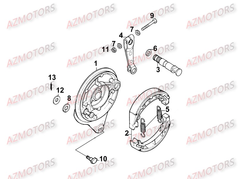 Frein Arriere KYMCO Pièces_Moto_Kymco_ZING 125II_DARKSIDE_4T