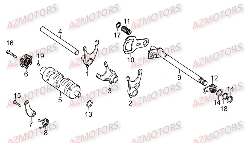 Selecteur KYMCO Pièces_Moto_Kymco_ZING 125II_DARKSIDE_4T