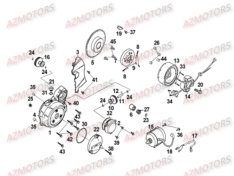 Allumage Demarreur KYMCO Pièces_Moto_Kymco_ZING 125_II_4T