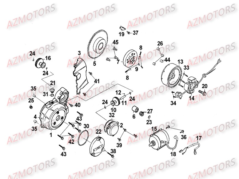 ALLUMAGE DEMARREUR pour KYMCO ZING 125 II