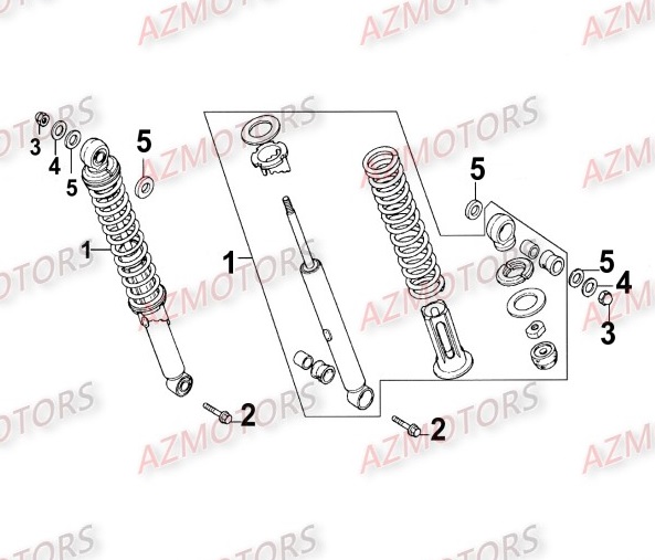 Amortisseurs KYMCO Pièces_Moto_Kymco_ZING 125_II_4T
