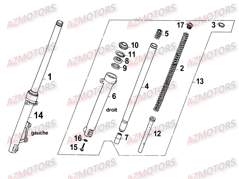 Baton De Fourche KYMCO Pièces_Moto_Kymco_ZING 125_II_4T