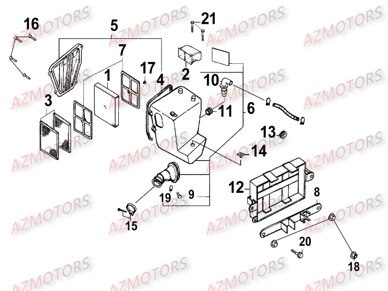 Boite A Air KYMCO Pièces_Moto_Kymco_ZING 125_II_4T