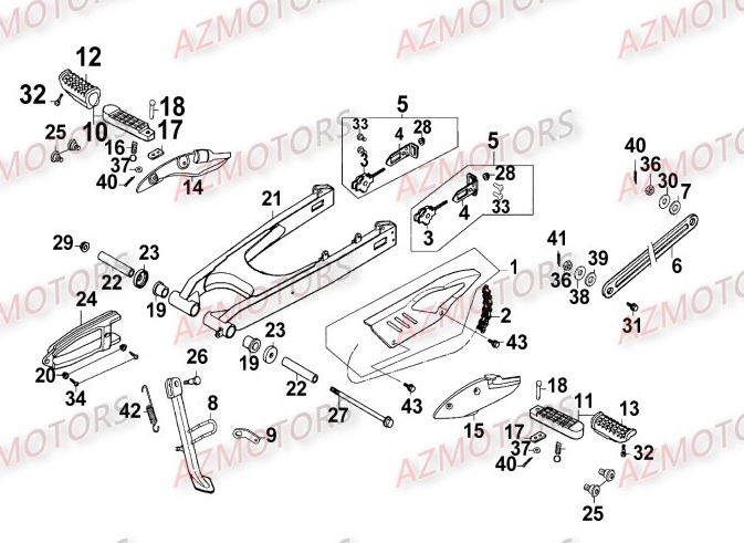 BRAS_OSCILLANT KYMCO Pièces Moto Kymco ZING 125II 4T EUROIII 