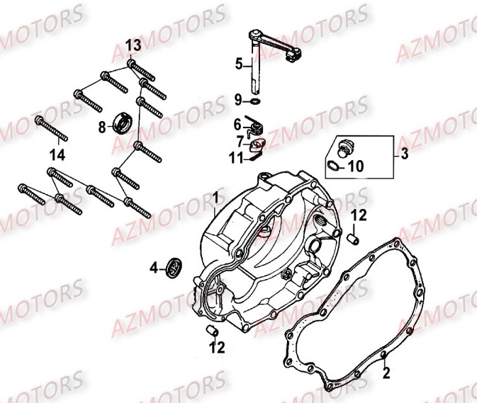 CARTER D EMBRAYAGE KYMCO KYMCO ZING 125 II