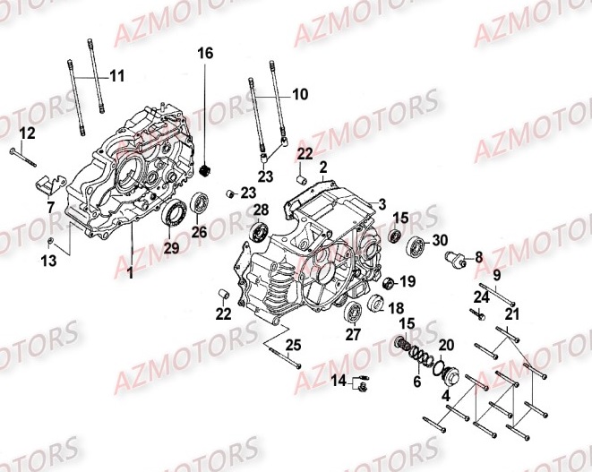 Carter Moteur KYMCO Pièces_Moto_Kymco_ZING 125_II_4T