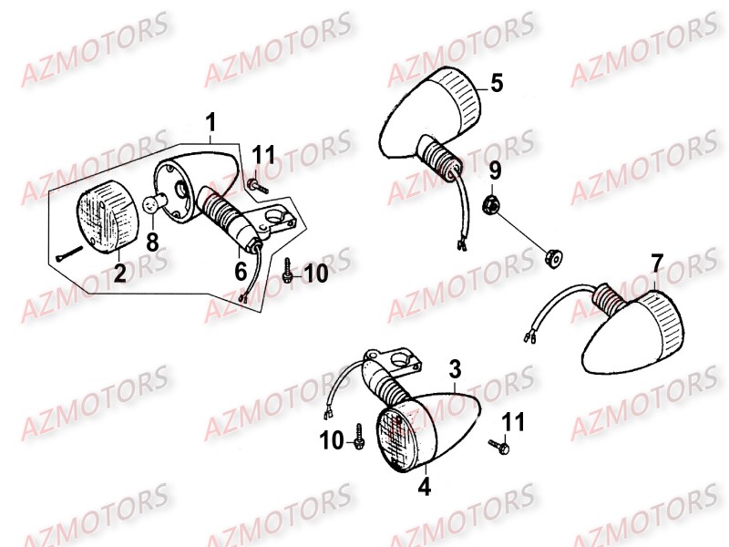 CLIGNOTANTS KYMCO KYMCO ZING 125 II