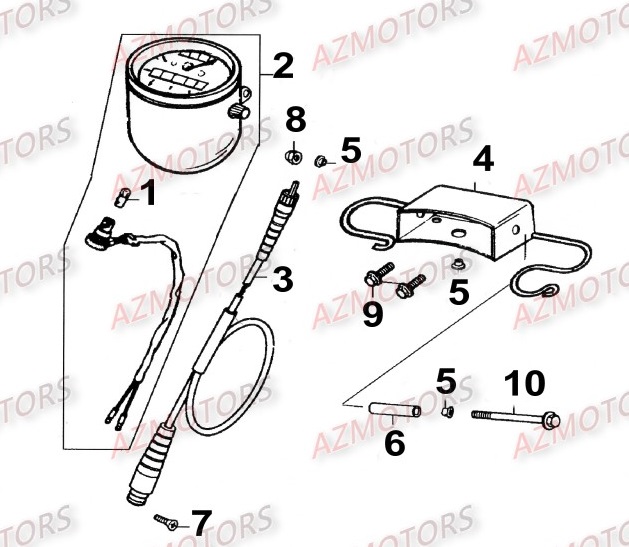 Compteur KYMCO Pièces_Moto_Kymco_ZING 125_II_4T