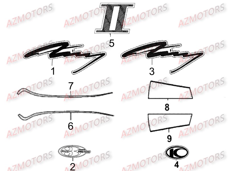 Decors KYMCO Pièces_Moto_Kymco_ZING 125_II_4T