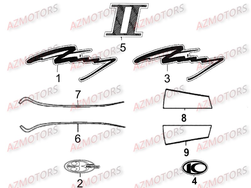 DECORS KYMCO KYMCO ZING 125 II