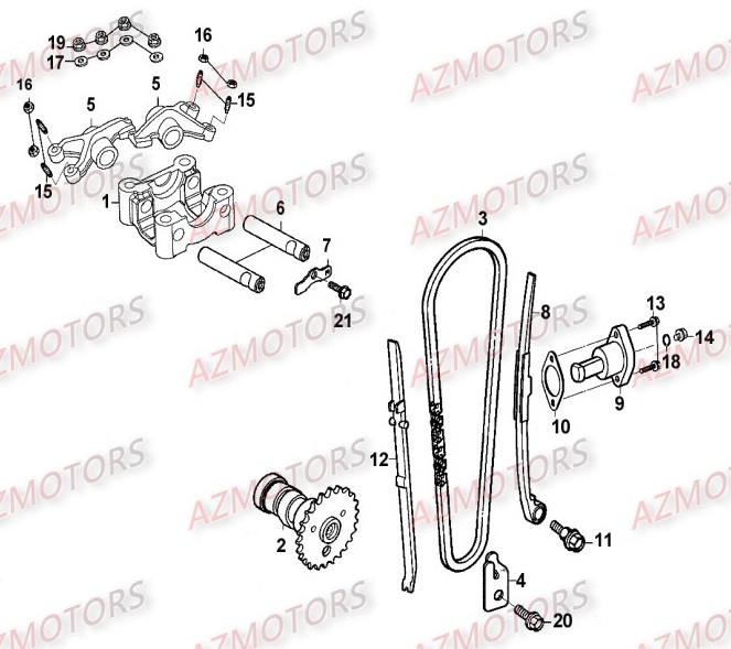 DISTRIBUTION pour KYMCO ZING 125 II