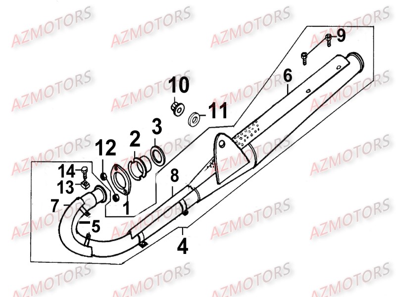 Echappement KYMCO Pièces_Moto_Kymco_ZING 125_II_4T
