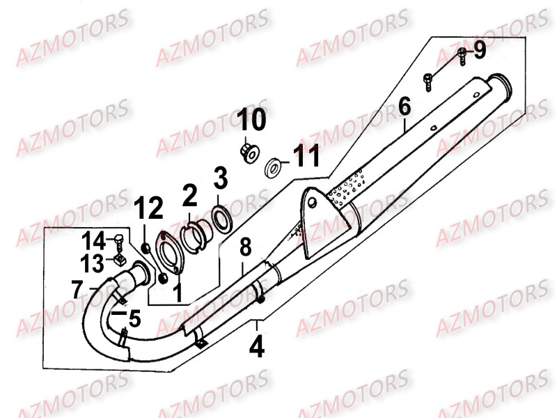 ECHAPPEMENT pour KYMCO ZING 125 II