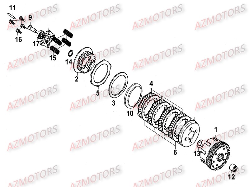 Embrayage KYMCO Pièces_Moto_Kymco_ZING 125_II_4T
