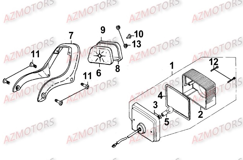 Feu Arriere KYMCO Pièces_Moto_Kymco_ZING 125_II_4T