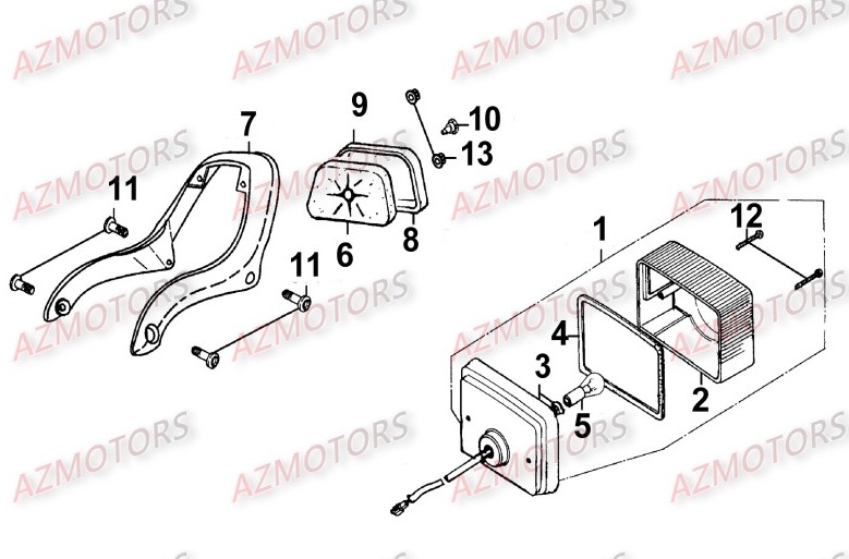 FEU ARRIERE pour KYMCO ZING 125 II