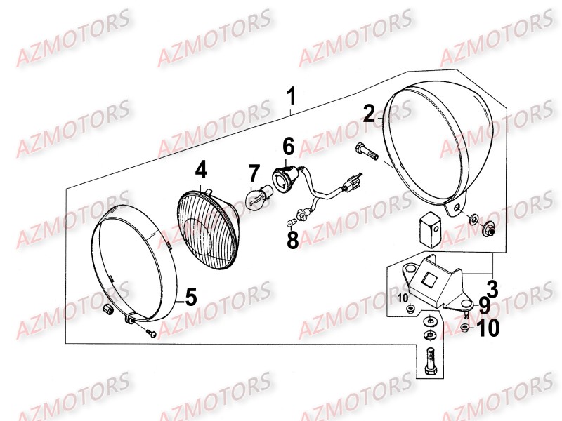 Phare KYMCO Pièces_Moto_Kymco_ZING 125_II_4T