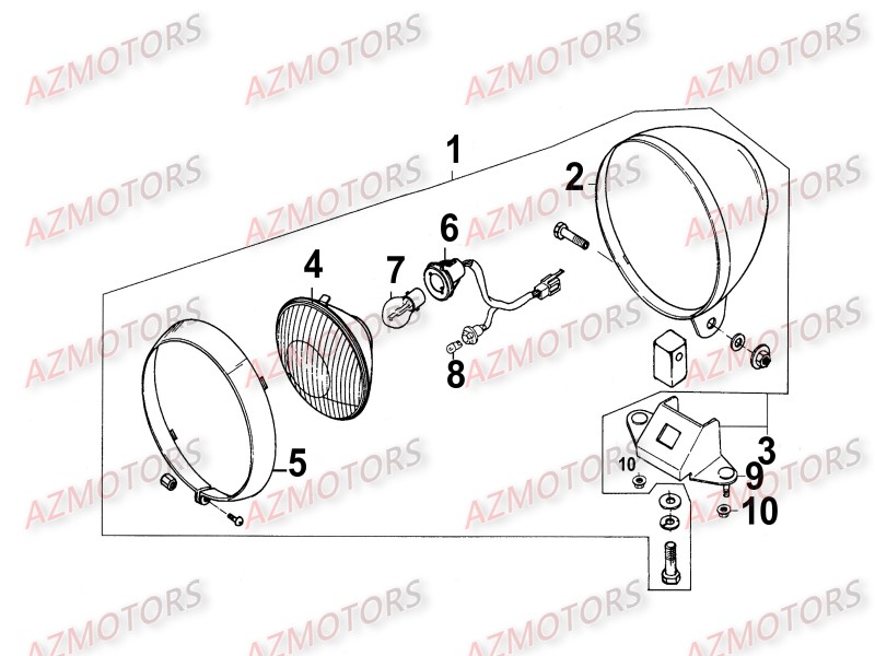 PHARE pour KYMCO ZING 125 II