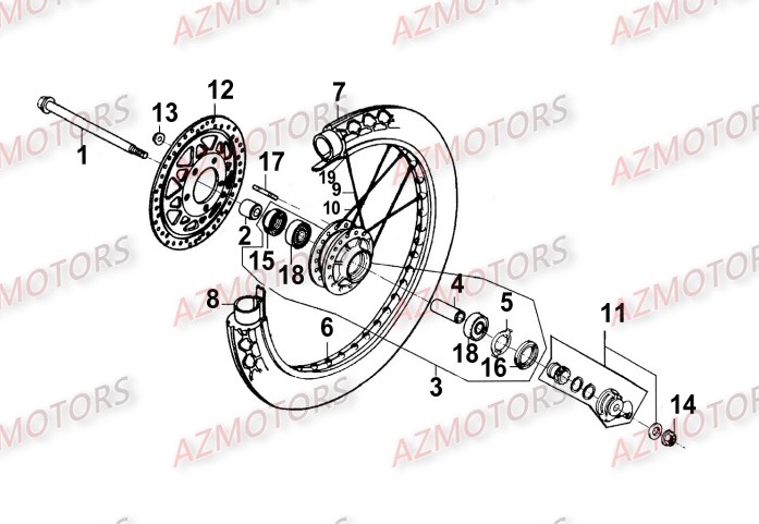 Roue Avant KYMCO Pièces_Moto_Kymco_ZING 125_II_4T