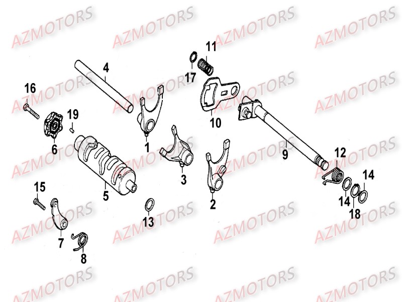 Selecteur KYMCO Pièces_Moto_Kymco_ZING 125_II_4T