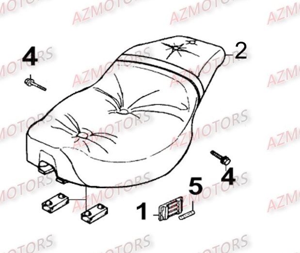 Selle KYMCO Pièces_Moto_Kymco_ZING 125_II_4T