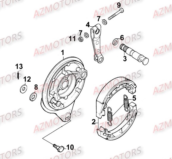 TAMBOUR_ARRIERE KYMCO Pièces Moto Kymco ZING 125II 4T EUROIII 