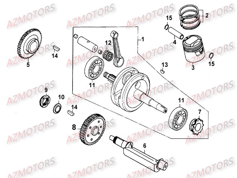 VILEBREQUIN PISTON KYMCO KYMCO ZING 125 II