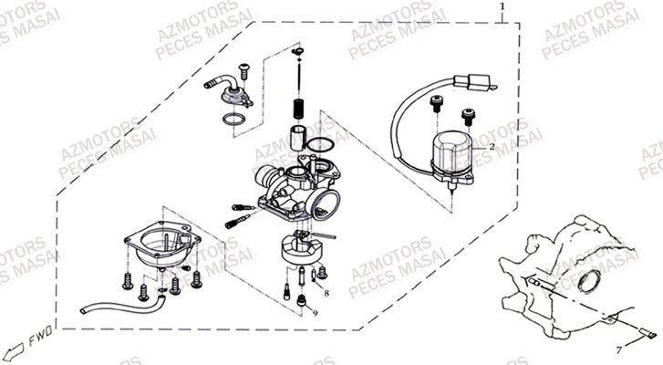 Carburateur AZMOTORS Pièces Quad L50-A50 ULTIMATE