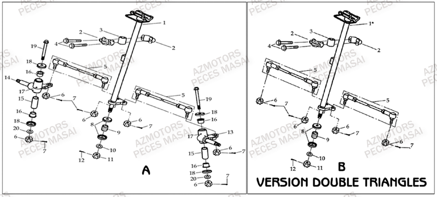 Direction AZMOTORS Pièces Quad L50-A50 ULTIMATE