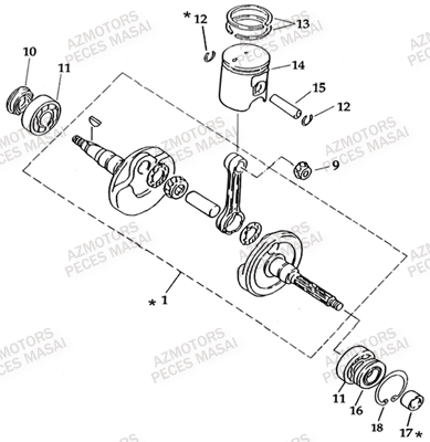 Embiellage AZMOTORS Pièces Quad L50-A50 ULTIMATE