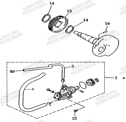 Pompe A Huile AZMOTORS Pièces Quad L50-A50 ULTIMATE