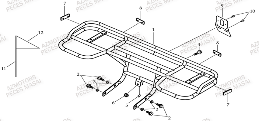 Porte Bagages Arriere MASAI Pièces Quad L50-A50 ULTIMATE