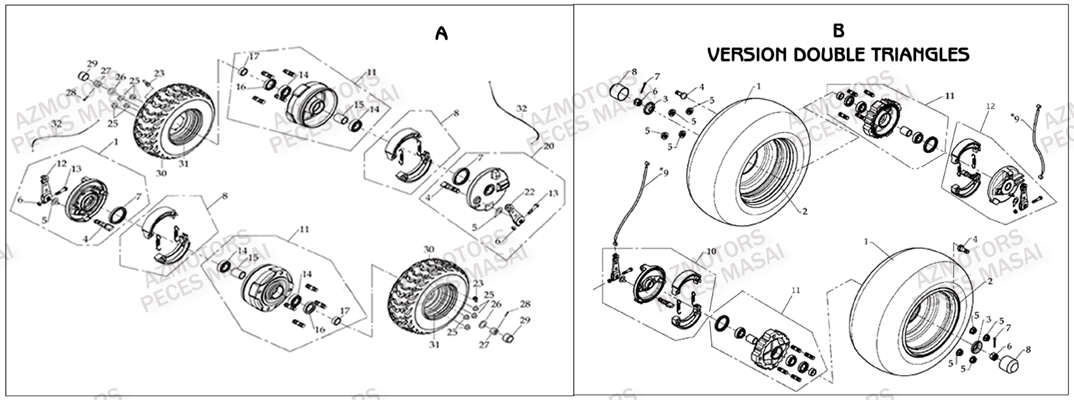 ROUES AVANT pour L50-A50