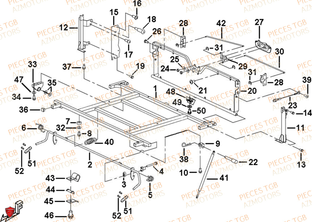 Armature Benne  Pieces TGB UTV LANDMAX 1000 CAB