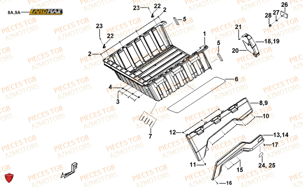 Benne  Pieces TGB UTV LANDMAX 1000 CAB
