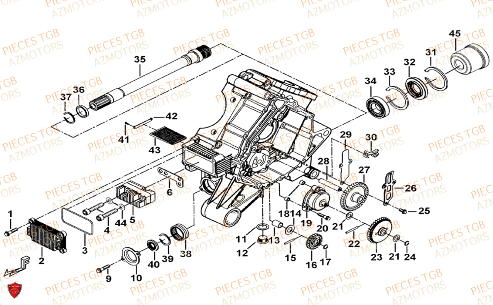 Carter Moteur Gauche  Pieces TGB UTV LANDMAX 1000 CAB