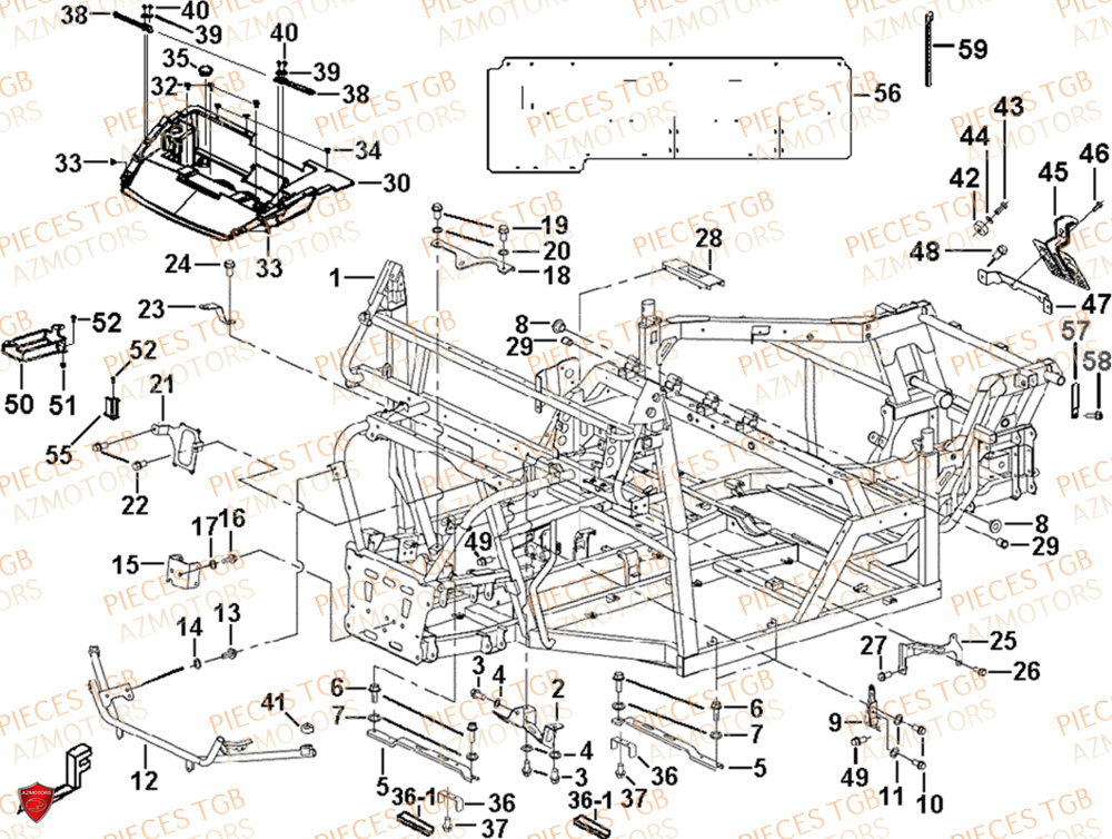 Chassis  Pieces TGB UTV LANDMAX 1000 CAB