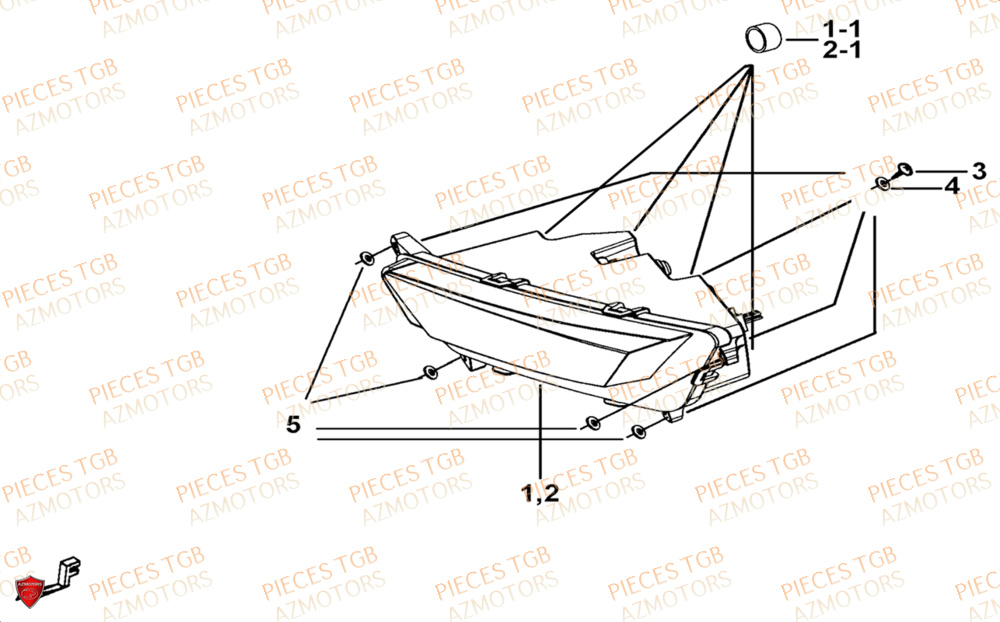 Eclairage Avant  Pieces TGB UTV LANDMAX 1000 CAB
