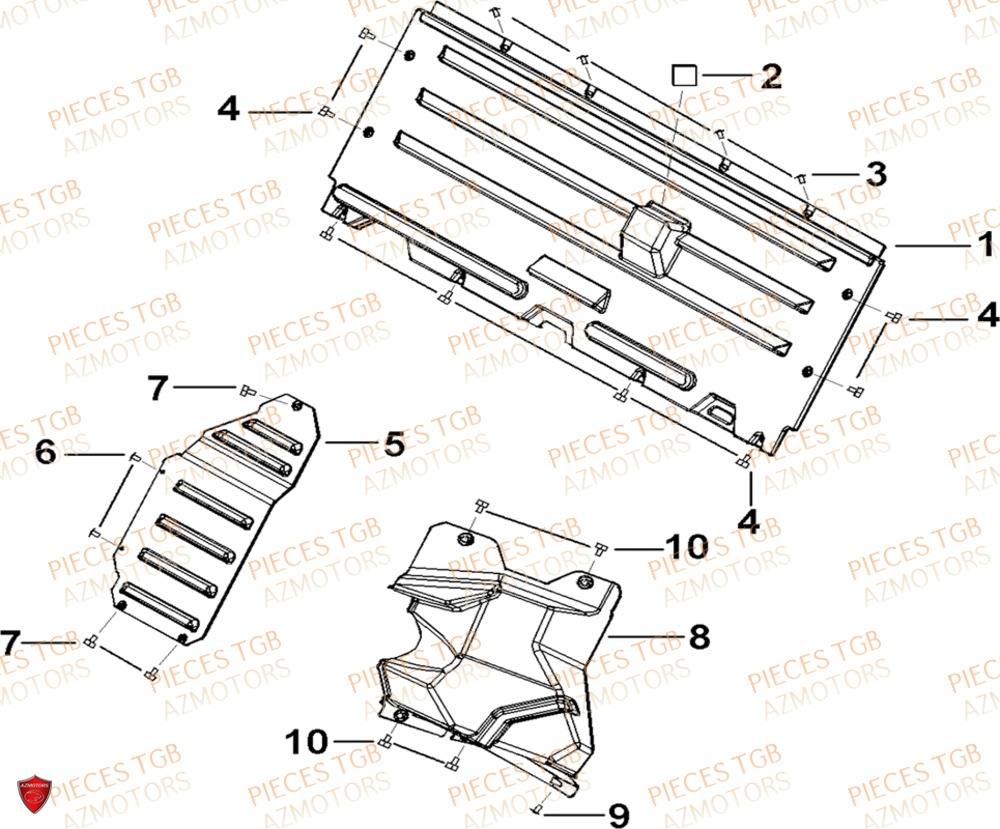 Garde Boue  Pieces TGB UTV LANDMAX 1000 CAB