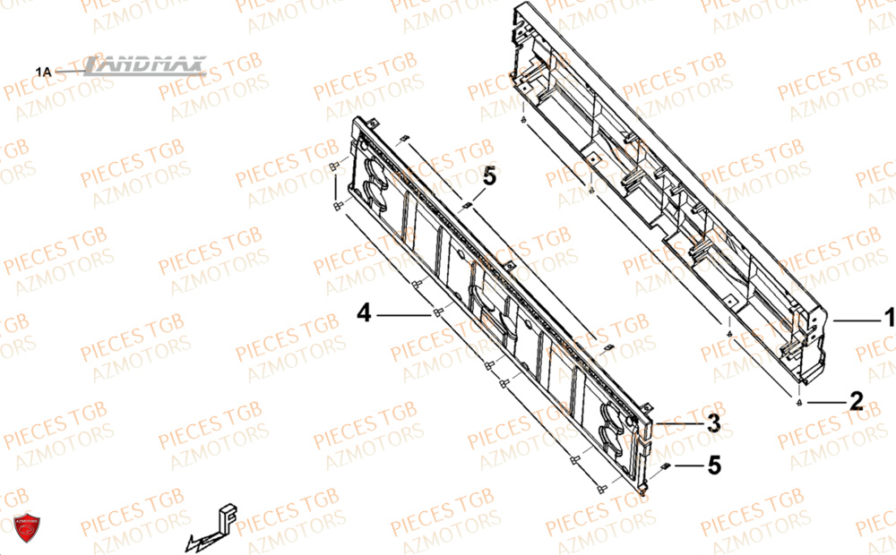 Porte Arriere Benne  Pieces TGB UTV LANDMAX 1000 CAB