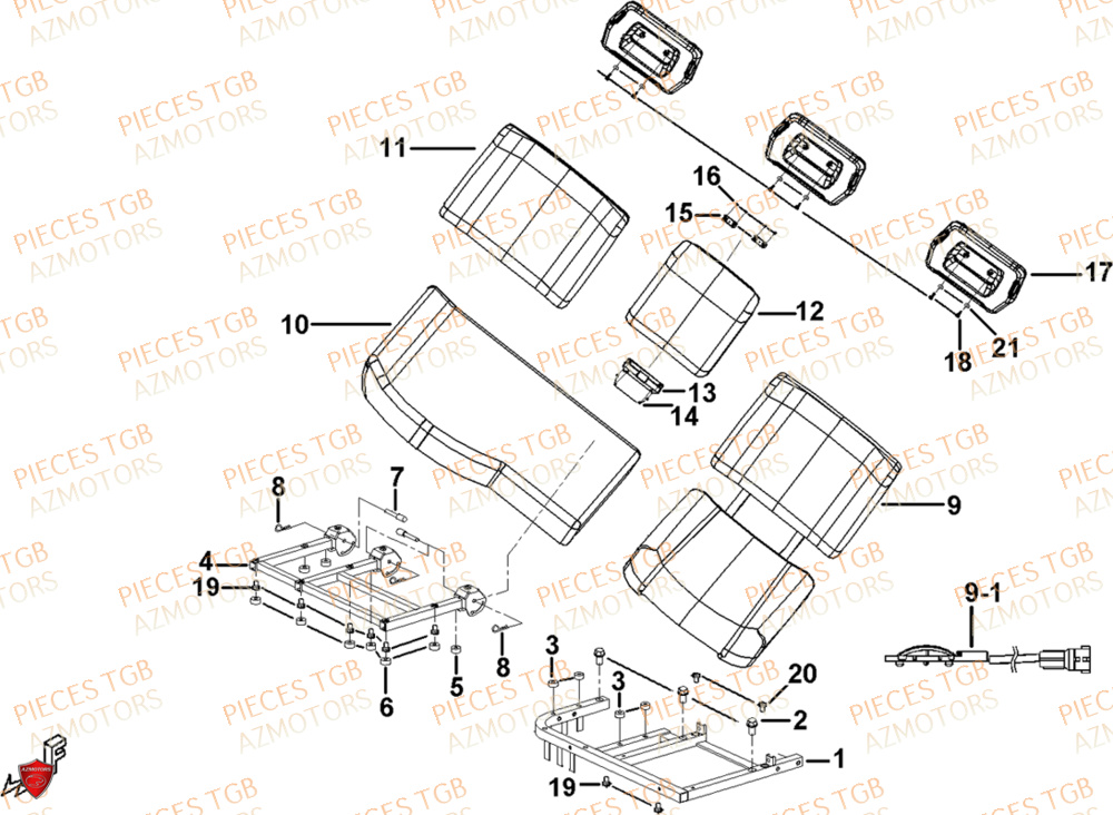 Sieges  Pieces TGB UTV LANDMAX 1000 CAB