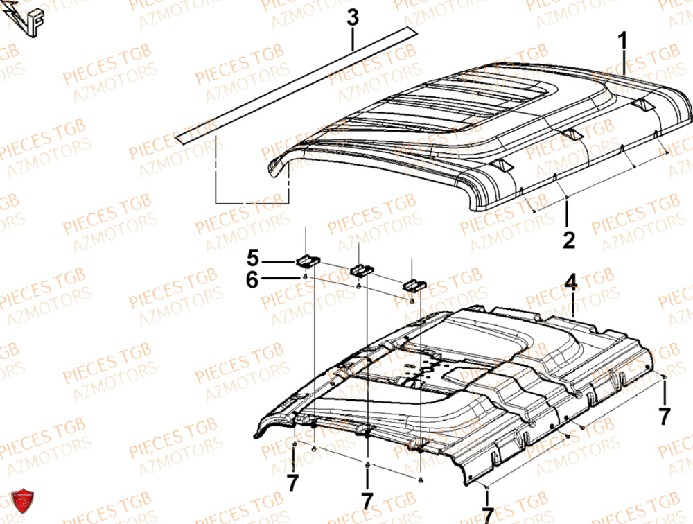 Toit Option  Pieces TGB UTV LANDMAX 1000 CAB