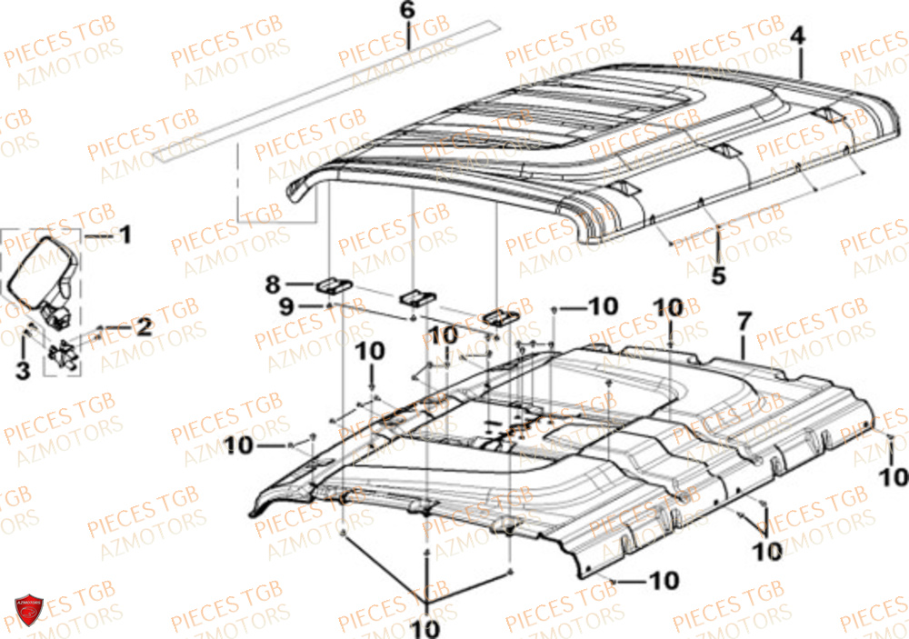 Toit Option  Pieces TGB UTV LANDMAX 1000