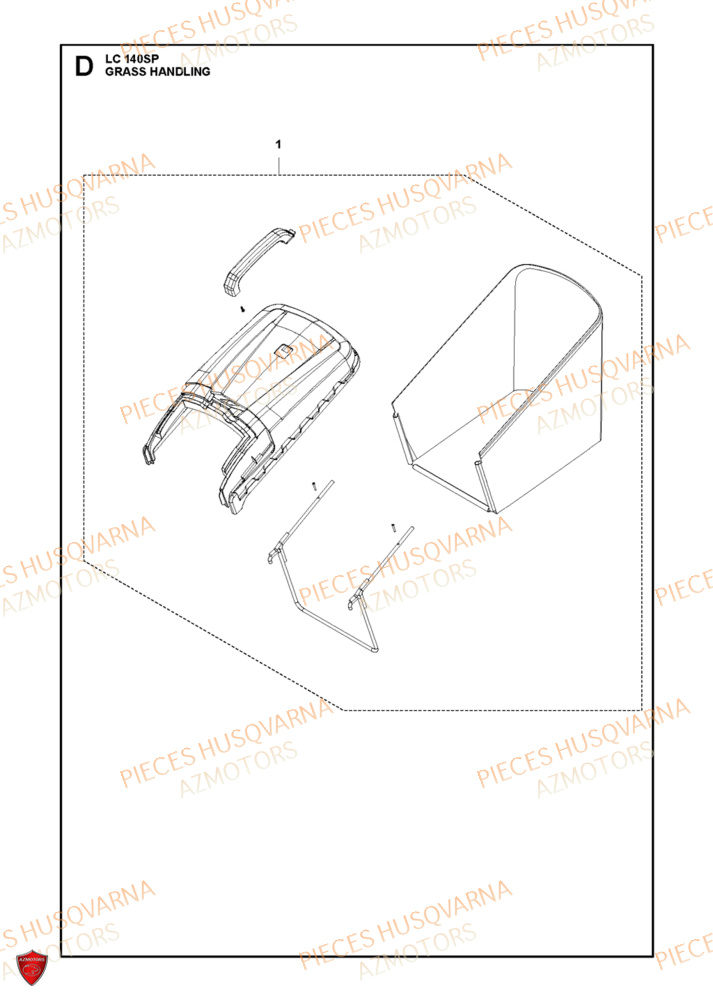 Collector HUSQVARNA PIECES LC 140SP TONDEUSE HUSQVARNA