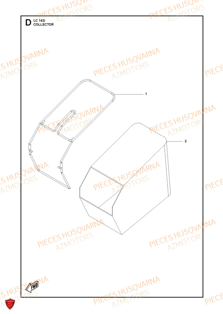 Collector HUSQVARNA PIECES LC 142i TONDEUSE HUSQVARNA