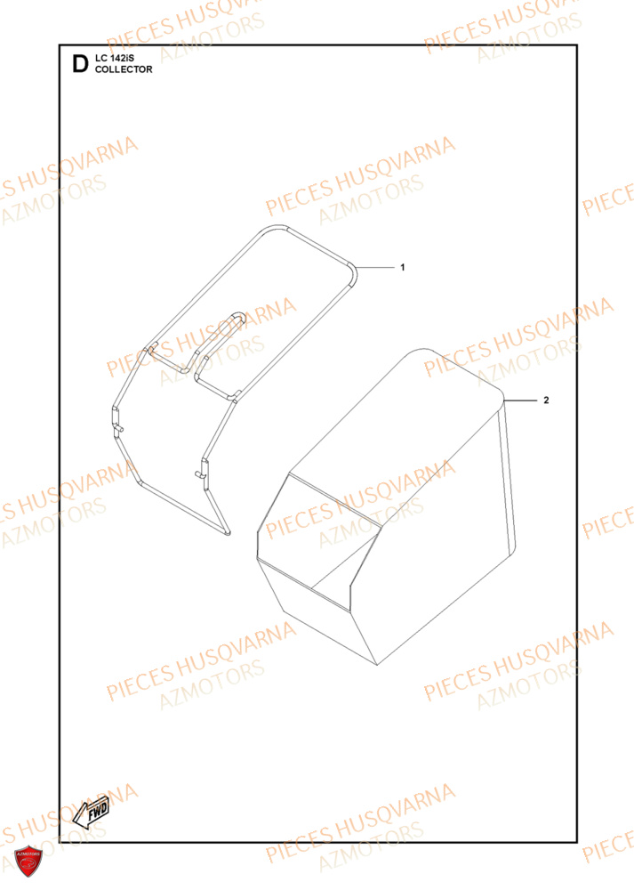 Collector HUSQVARNA PIECES LC 142iS TONDEUSE HUSQVARNA