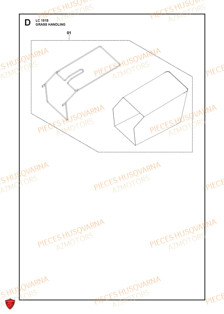 Collector HUSQVARNA PIECES LC 151S TONDEUSE HUSQVARNA