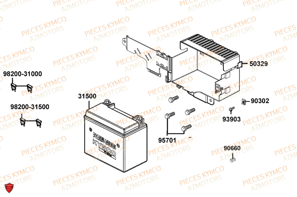 Batterie KYMCO Pièces LIKE 125I CBS EURO5+ (TE25CE)